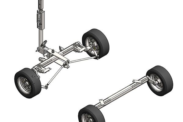 双轴轮转向小挂车